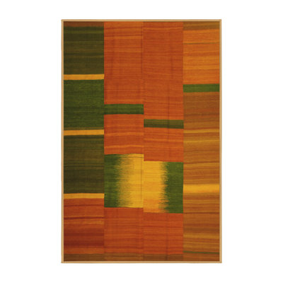 Tapis contemporains jaunes lavables à la machine 1164