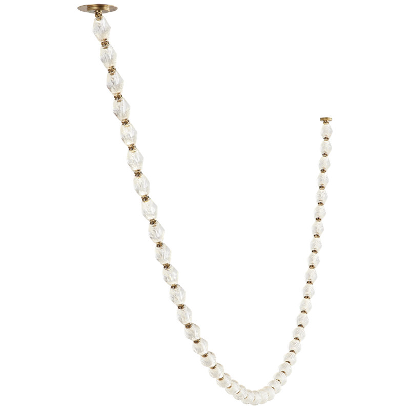 Collier 132 Chandelier, 143.9" H x 2" W x 2" D, Natural Brass