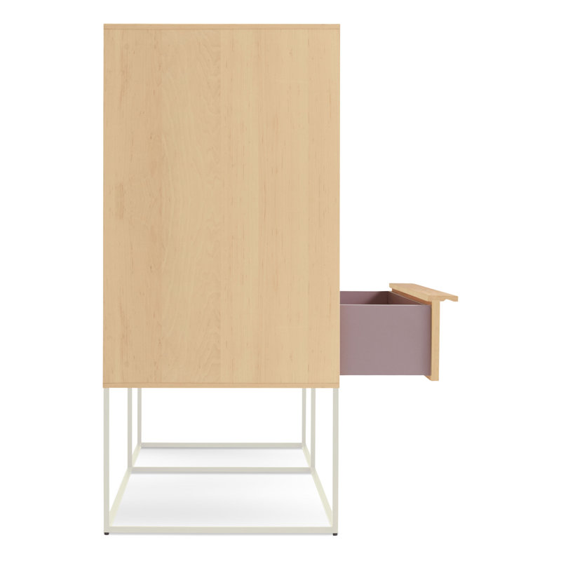 Grande commode règle, Blanc / érable
