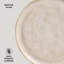 Assiette à dessert Linhas Latte en grès céramique de 8,46 po - Va au micro-ondes, au four et au lave-vaisselle, par Porto Brasil-649897167