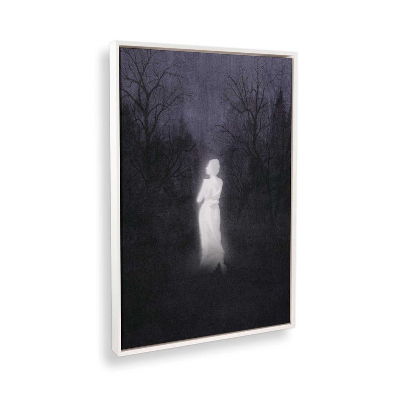 «Haunted Dusk I» par Grace Popp, reproduction d'art sur toile, Cadre flottant sans passe-partout, H 12 po x l 8 po, Blanc