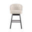 Tabouret de bar pivotant à 360 degrés avec garniture cloutée (ensemble de 2)