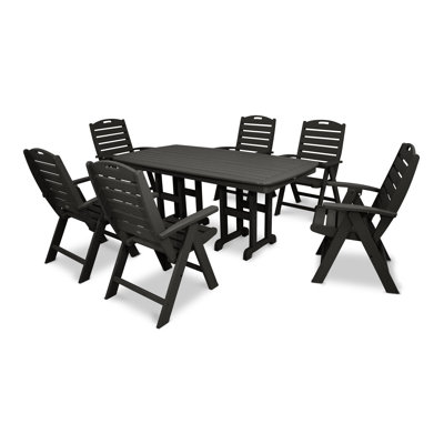POLYWOOD Yacht Club Highback 7-Piece Dining Set by Trex Outdoor