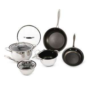 9 - Piece Non-Stick Stainless Steel Cookware Set