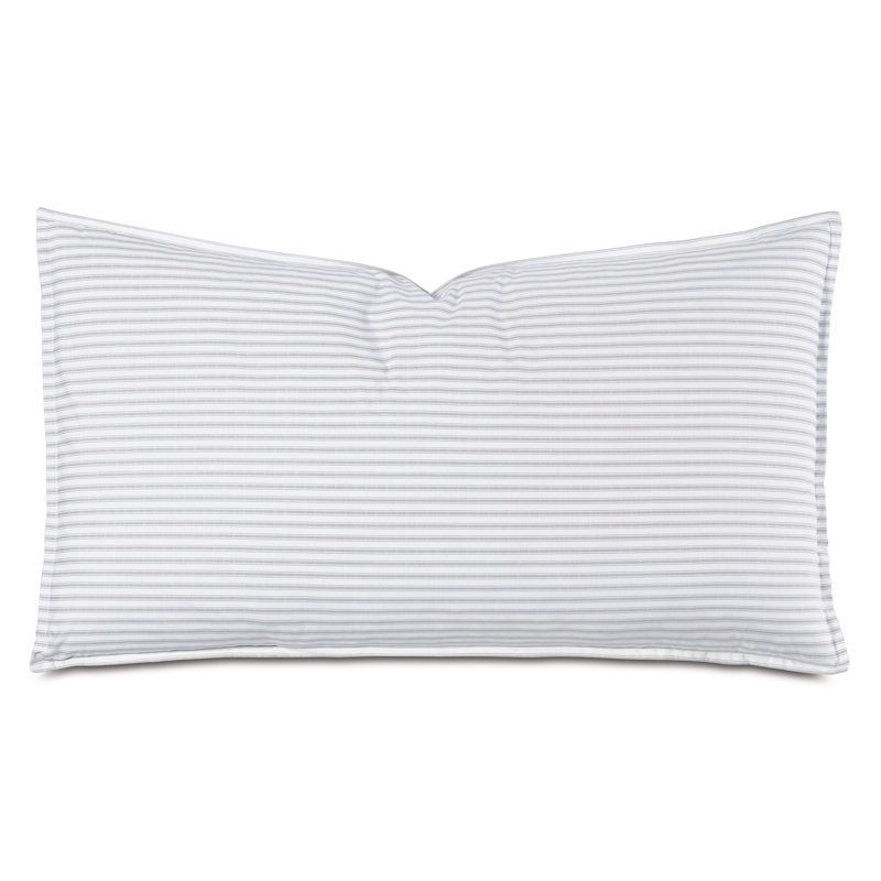 Blass Ticking Cotton Striped Sham by Alexa Hampton, Haze, King
