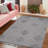 Naar Guros Area Rugs, White/Grey/Trellis Accent Power Loom Machine -Crafted Rug-838096491