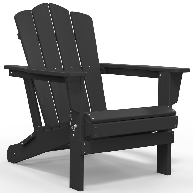Chaise Adirondack pliante Delman, Noir