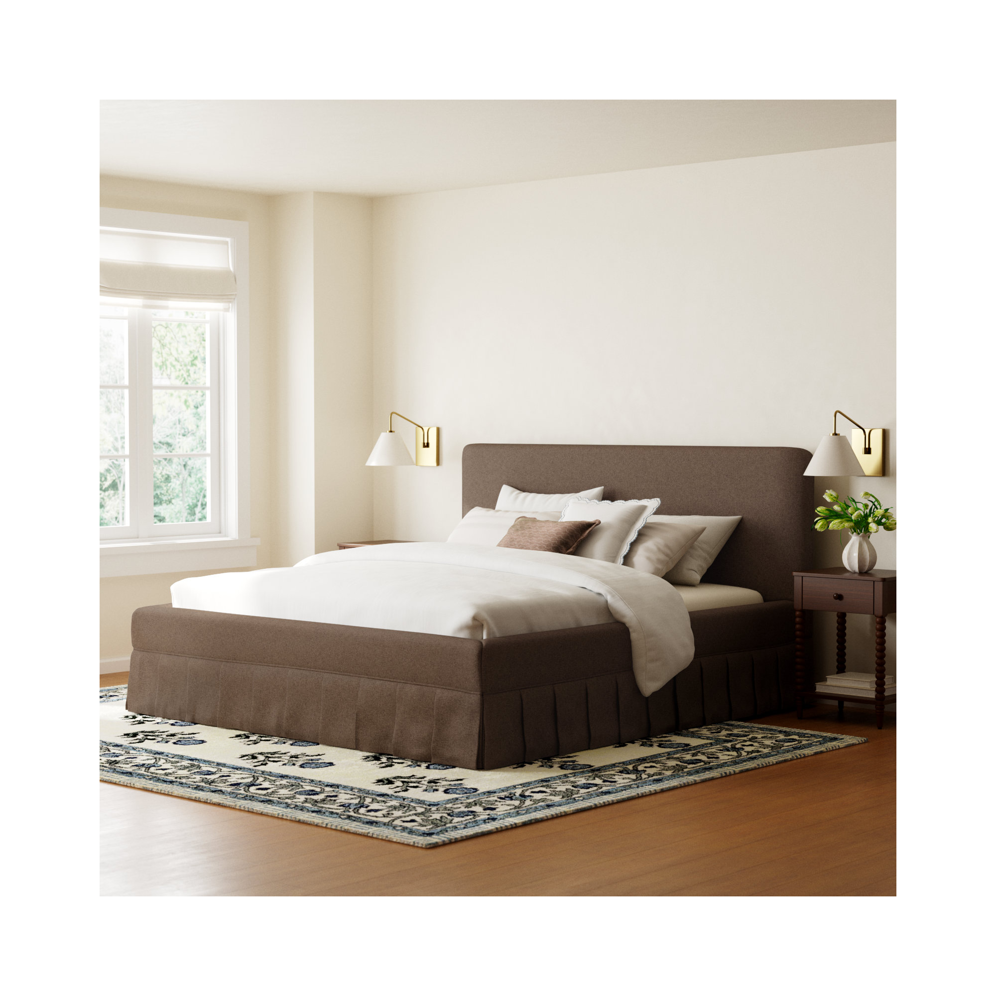 Milo Upholstered Bed, Brown, King