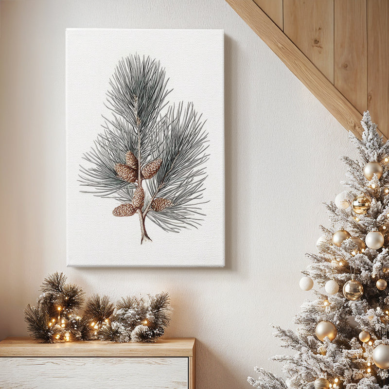 Frostlit Night Carol - Toile tendue avec châssis de qualité supérieure, H 18 po x l 12 po
