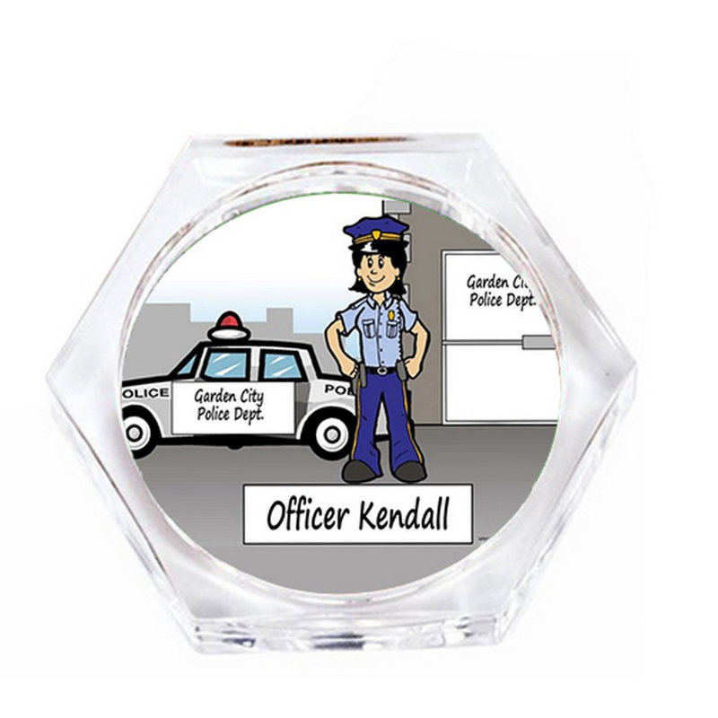 Sous-verre de officier de police