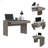 Meridian 2-Drawer Writing Desk Light Gray