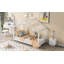 Lit plateforme House avec tête et pied de lit, toit-2083022661
