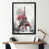 Impression noire sur toile encadrée sélectionné