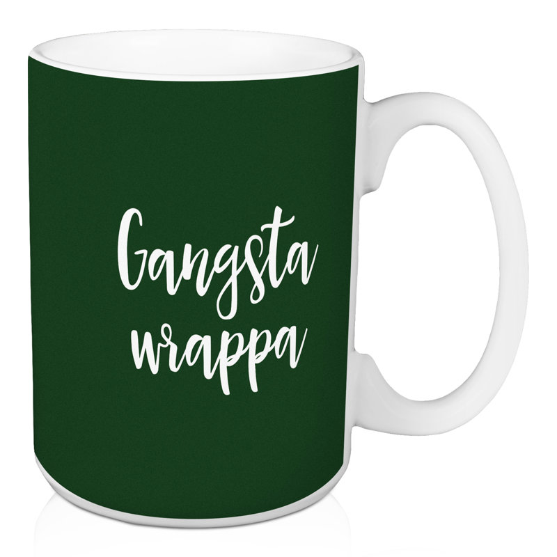 Grande tasse à café gangsta wrappa Hann, Vert foncé