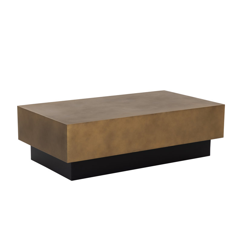 BLAKELY COFFEE TABLE - GUNMETAL - Gold, Antique Brass/Black