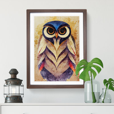 XV1022-608X An Iconic Owl 1 Piece Single Picture Frame Painting