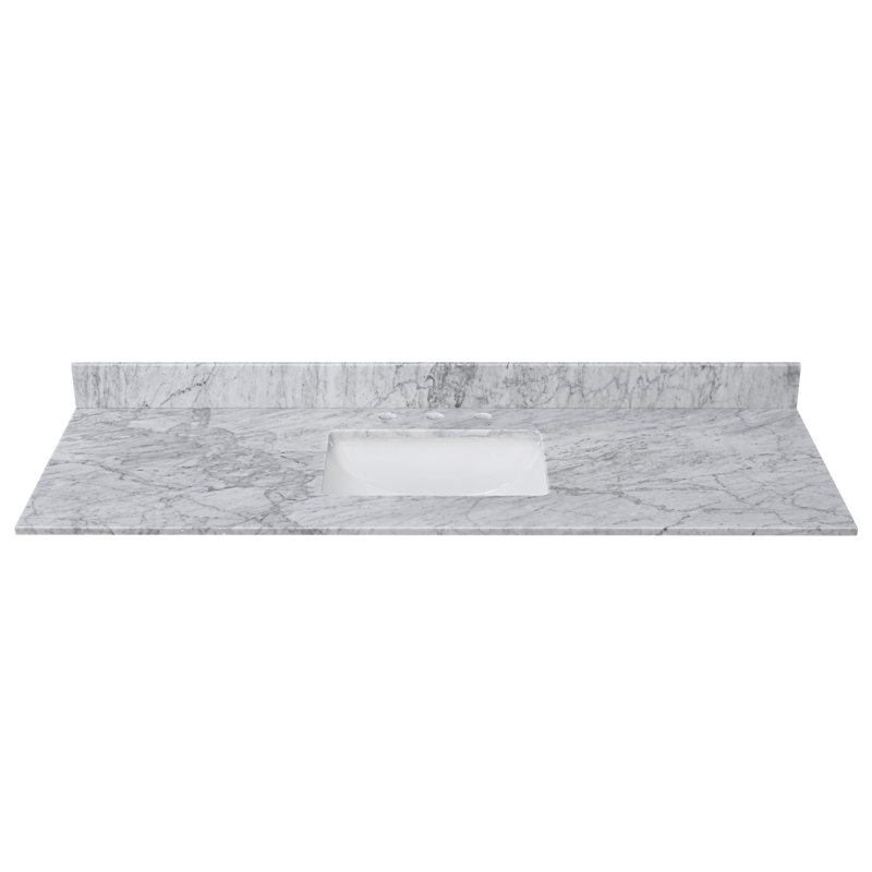 Comptoir de meuble-lavabo en marbre 60 po x 22 po Carrara