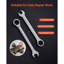 Combination Wrench Set, 16-Piece SAE Sizes, 72 Teeth, Cr-V Steel Ratcheting Wrench Set, with Roll Up Pouch, Open End, Clear Size Labels, for General Household and Automotive Repairs, Silver