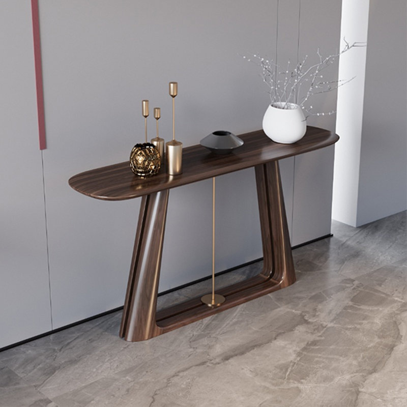 Console naturelle et rétro, H 34,65 po x l 55,11 po x P 11,81 po, Brun