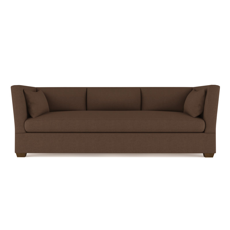Canapé Rivington, Lin chocolat, H 31 po x l 108 po x P 41 po