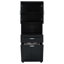 Grande armoire de salle de bain avec panier à linge, grand panier à linge inclinable et armoire de rangement supérieure-660863509