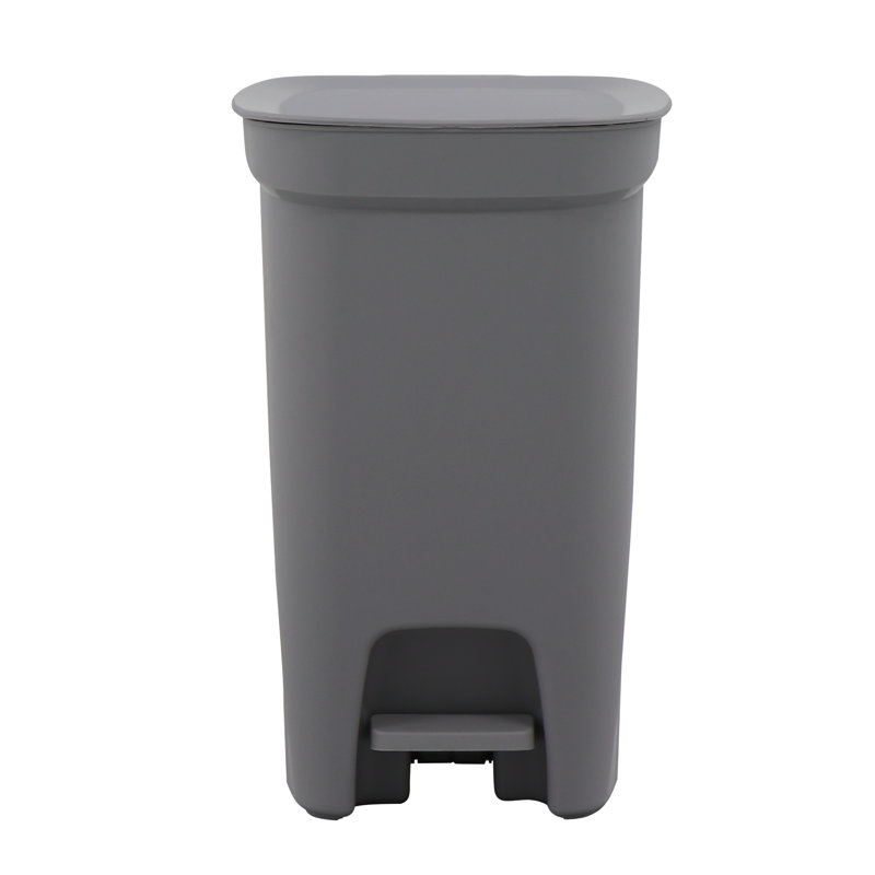 Poubelle en plastique avec pédale de marche de la trépiede de la collection en plastique moulé par injection, doublure de couvercle et tige d'acier