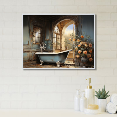 «Bathroom Vintage Elegance II», impressions sur toile de salle de bain