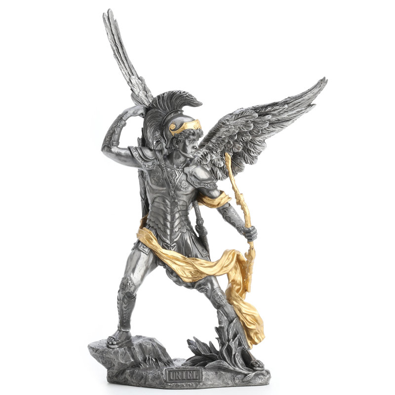 13.39 Religious Statue Gold Poly Resin