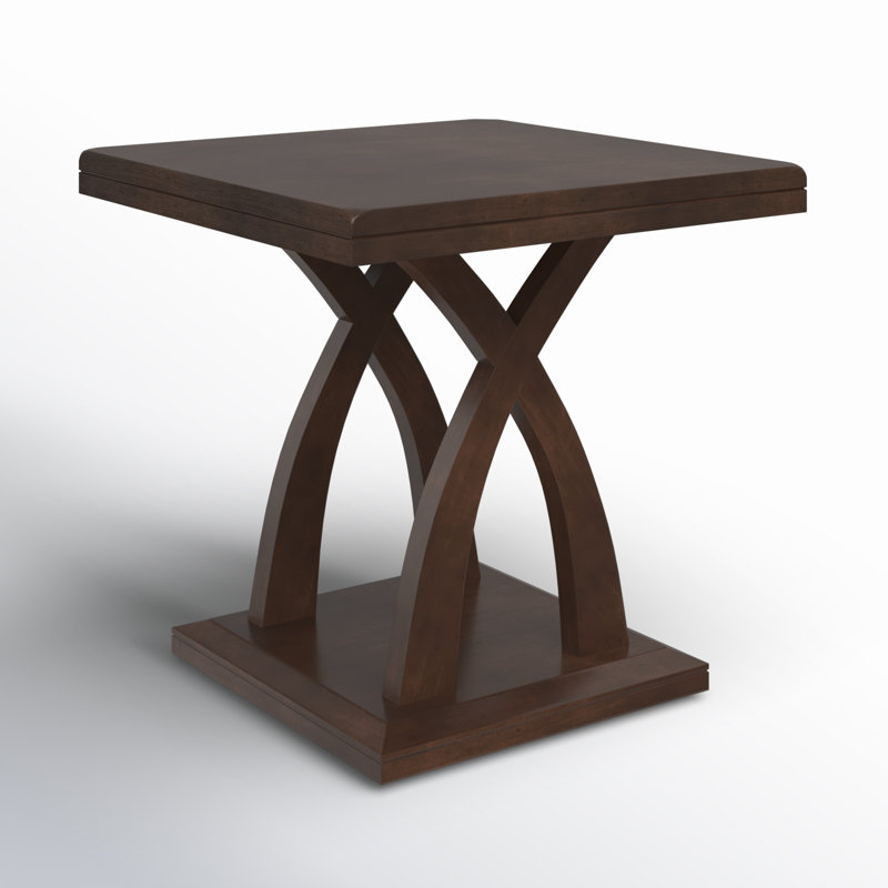 Almeta Solid Wood Top End Table, Dark Cherry