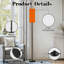 Lampe sur pied en stuc orange, or jaune, jaune, moutarde, citrouille, automne, été, mur, lampe sur pied, à intensité variable, moderne, avec télécommande, pédale, abat-jour, abat-jour, grand lampadaire pour salon, chambre, bureau