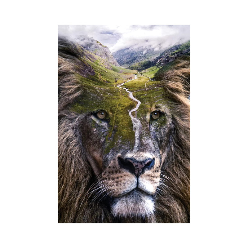 «Hail the King» par Paul Haag - impression d'art graphique, Toile tendue, H 26 po x l 18 po x 1,5 po