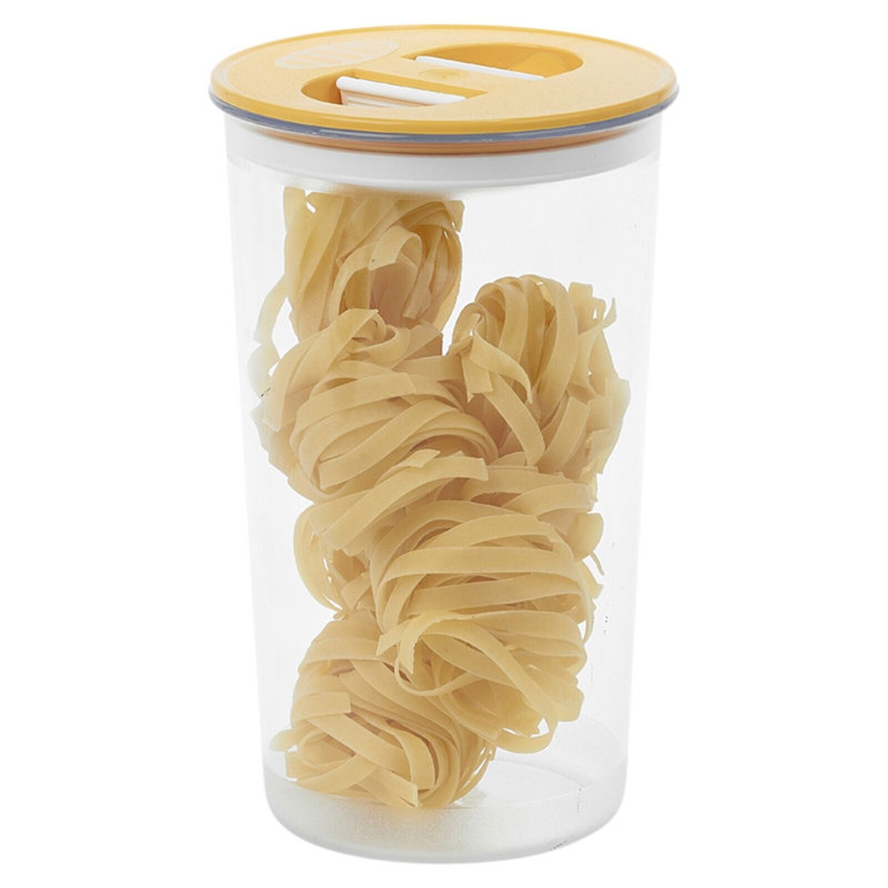 Glass Jar, 17cm H x 10cm W x 10cm D, Yellow