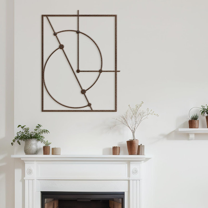 Wall Decor Metal, 18" H x 12" W x 0.05" D, Bronze