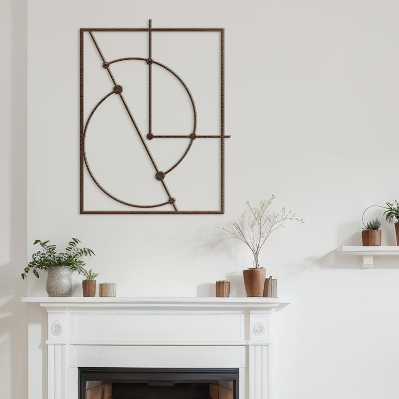 Wall Decor Metal, 36" H x 24" W x 0.05" D, Bronze