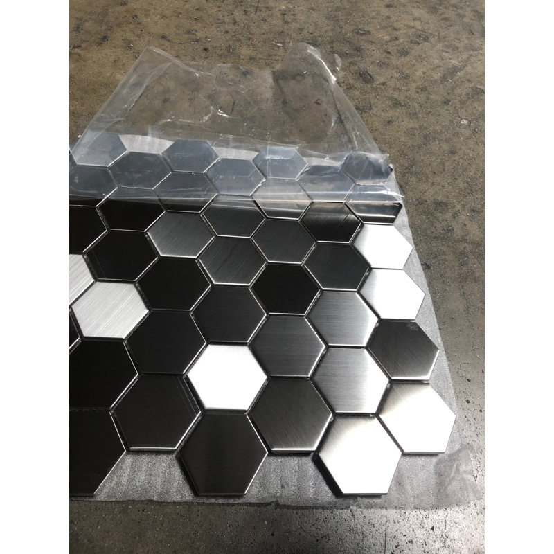 2" x 2" Metal Honeycomb Mosaic Wall Tile
