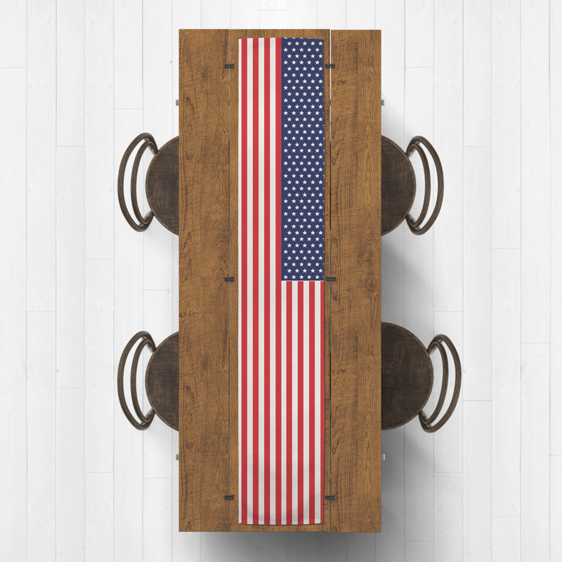 Striped Independence Day Table Runner, 16" L x 72" W