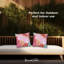 Coussin décoratif floral intérieur / extérieur en polyester