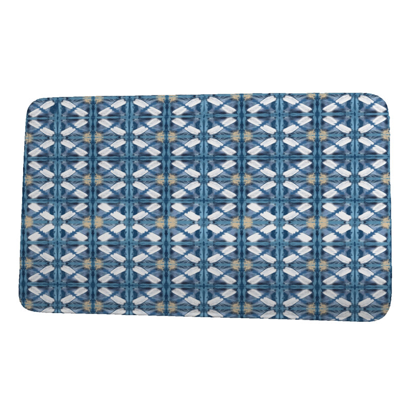 Tapis de bain Herndon, H 18 po x L 30 po, Bleu marine