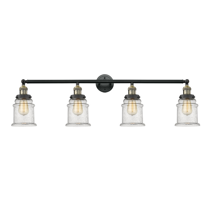 Galaviz 4 - Light Dimmable Vanity Light, Antique Brass, 3.5 Watt Vintage LED Bulb, Seedy