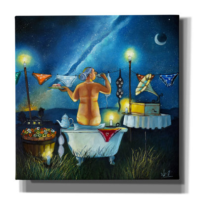 'Sian And The Stars' by Ronald West Canvas Wall Art