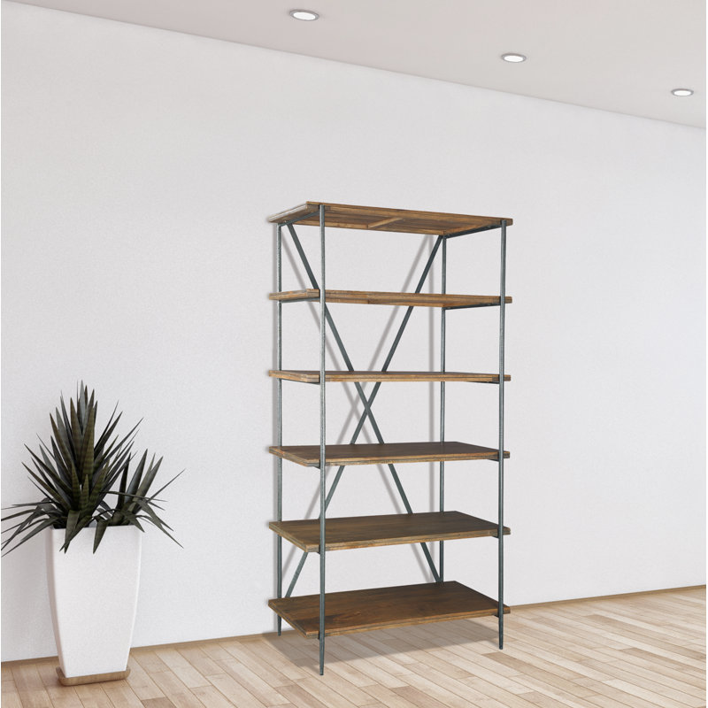 Hekman Furniture Bedford Park 5-Tier Solid Mango Wood Open Shelving Unit