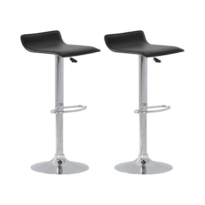 Hunstanton Swivel Upholstered and Faux Leather Adjustable Height Bar Stool