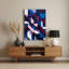 Abstrait formes 73, art mural en métal mauve-637064976