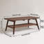 Tables basses et cocktail peu encombrantes, rangement moderne en bois d'hévéa pour la maison