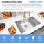 30 Inch Undermount Kitchen Sink – 11 Gauge (3mm) Stainless Steel, Single Bowl With Integrated Ledge With Sink Bottom Grid, Superior Drain Design
