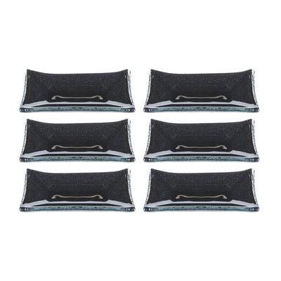 Glass Dinnerware 4.25" x 2.5" x h:0.5" 1 oz. Rectangular  Glass Ramekin (Set of 6)
