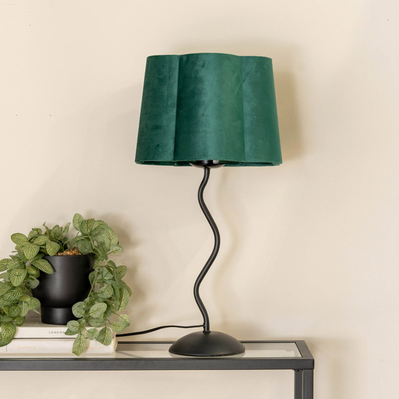 Rozellia Metal Table Lamp, Green, No