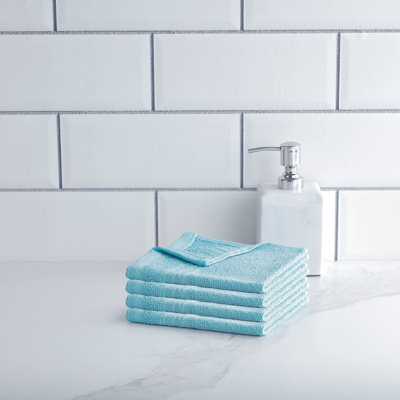 Ensemble de débarbouillettes 100% coton Ariza Sleep Premium - absorbant, durable et doux au toucher - ensemble de 4 débarbouillettes