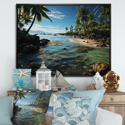«Amandy Beach Palm Oasis», reproduction sur toile