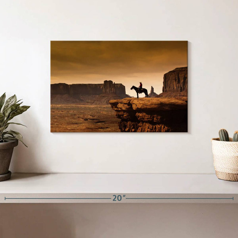 Cowboy d'Alvord Monument Valley, H 8 po x l 12 po